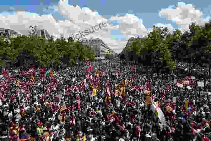 A Group Of People Protesting In The Streets Of Paris The Days: His Autobiography In Three Parts