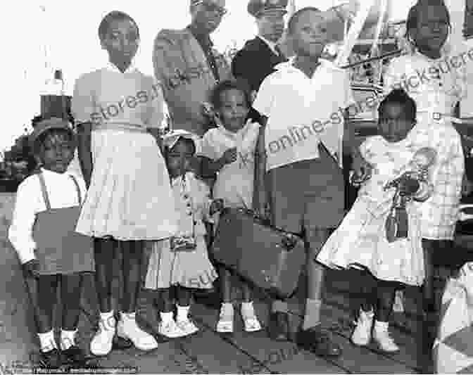 A Group Of Windrush Children Arriving In The UK In 1948. Mother Country: Real Stories Of The Windrush Children