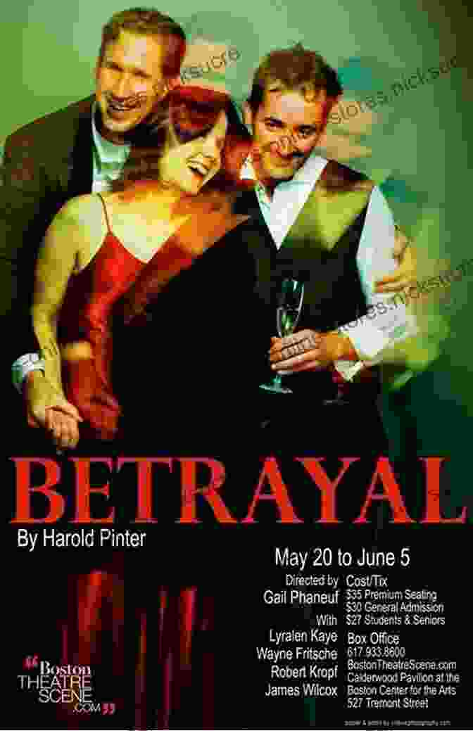 A Haunting And Evocative Poster For Harold Pinter's Play 'Betrayal,' Featuring Intertwined Figures Representing The Play's Complex Web Of Relationships And Betrayals. Betrayal Harold Pinter