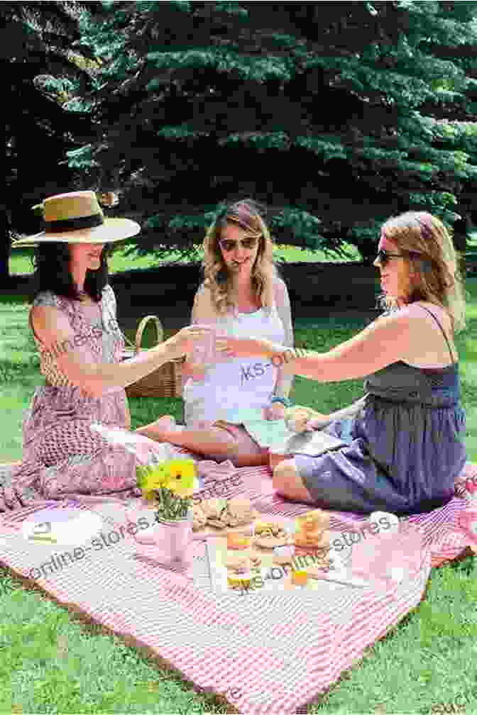 A Woman Smiling While Enjoying A Picnic With Friends In A Park, Symbolizing The Return To Social Gatherings After The Pandemic. Living The New Normal Jenn Fink