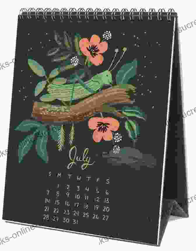 Rifle Paper Co. Desk Calendar Desk Calendar For (2024) Start On Sundays