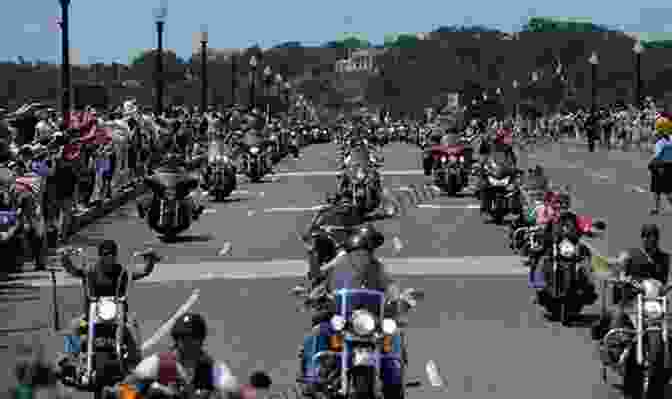 Rolling Thunder Motorcycle Riders On Pennsylvania Avenue, Washington, D.C., During A Protest Rally. Rolling Thunder: Stomping Out Indifference