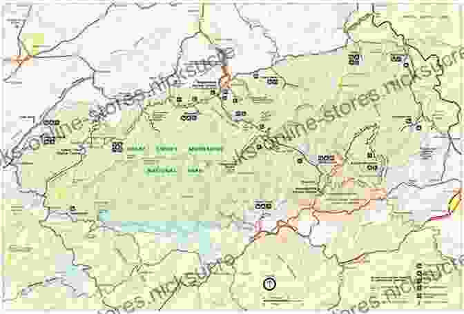 Trail Map Of The Great Smoky Mountains National Park 3000 Miles In The Great Smokies